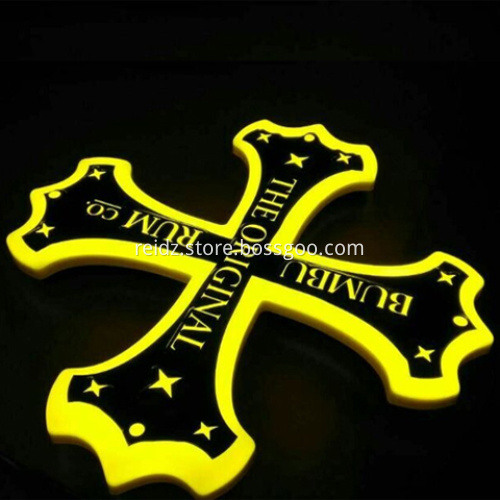 Plastic lighting logo signs